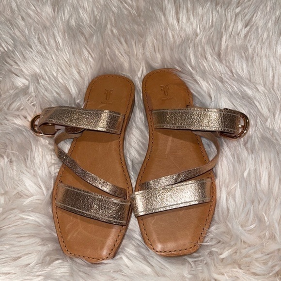 Frye leather Felix campus slide flat sandals - Picture 2 of 7